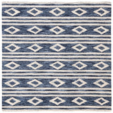 Safavieh Micro-Loop 5'-0" x 5'-0" Rug in Navy / Ivory