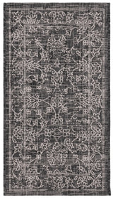 Safavieh Courtyard 2'-0" x 3'-7" Rug in Black / Ivory