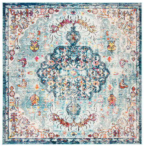 Safavieh Madison 6'-7" x 6'-7" Rug in Navy / Light Blue