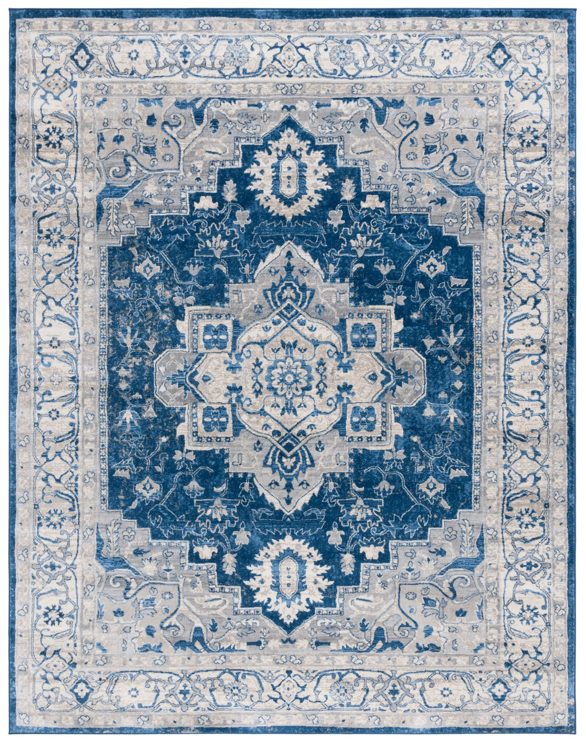 Safavieh Brentwood 10'-0" x 13'-0" Rug in Navy / Grey