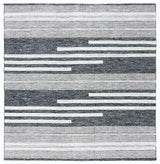 Safavieh Striped Kilim 7'-0" x 7'-0" Rug in Ivory / Black