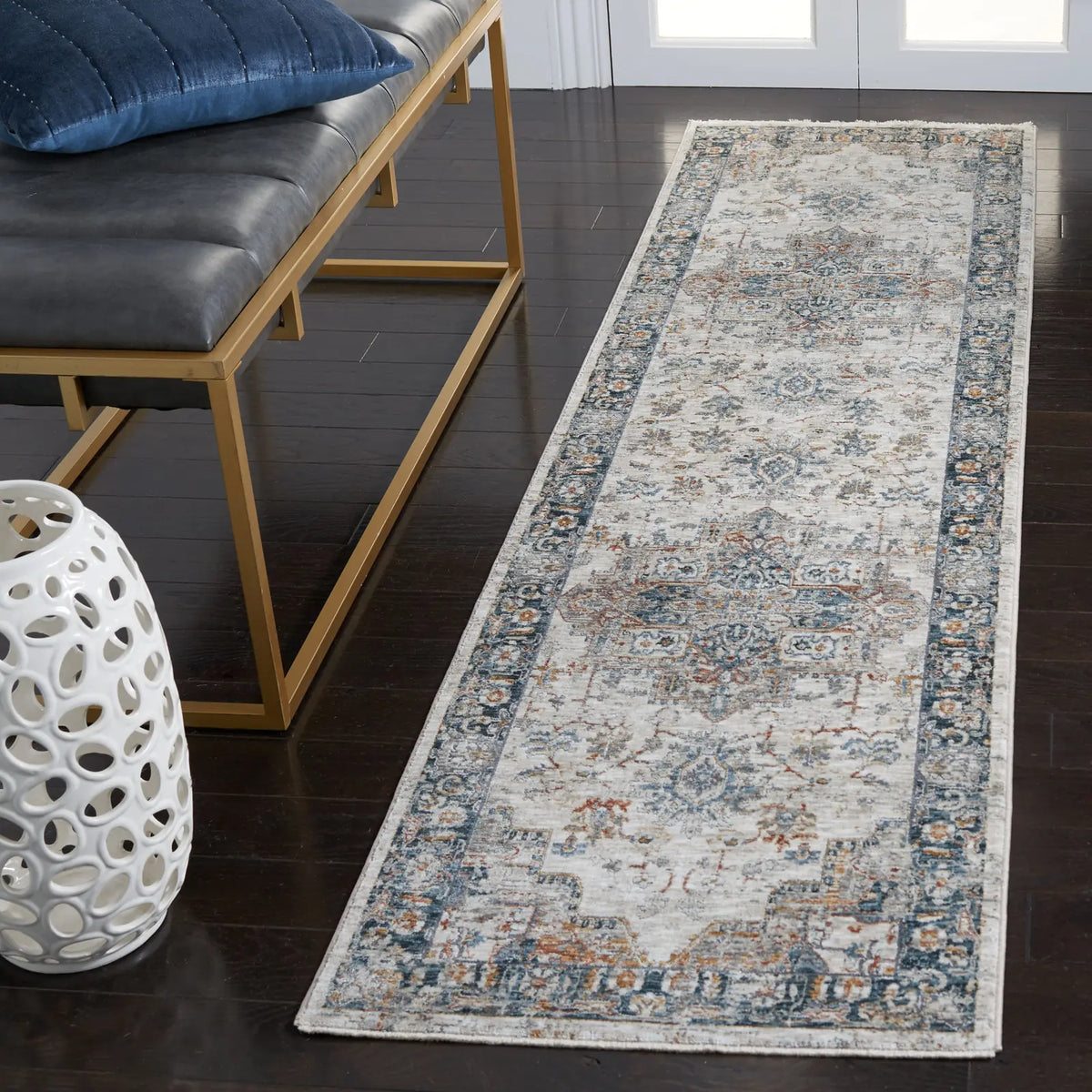Safavieh Dream 2'-0" x 8'-0" Rug in Ivory / Light Blue