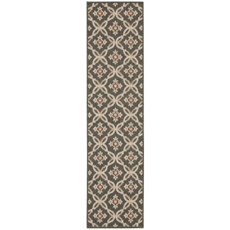 Oriental Weavers Sphinx Latitude 1904K Grey / Orange Rugs - runner