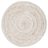 Safavieh Braided 5'-0" x 5'-0" Rug in Ivory / Brown