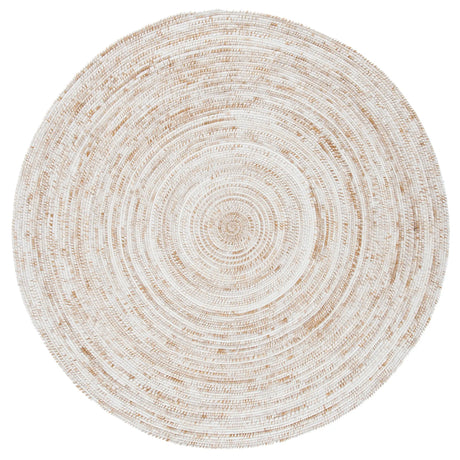 Safavieh Braided 5'-0" x 5'-0" Rug in Ivory / Brown