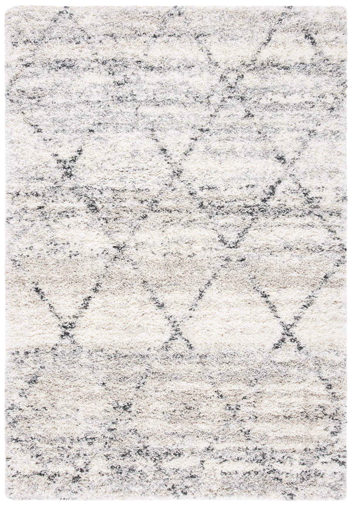 Safavieh Fontana Shag  800 4'-0" x 6'-0" Rug in Grey / Ivory