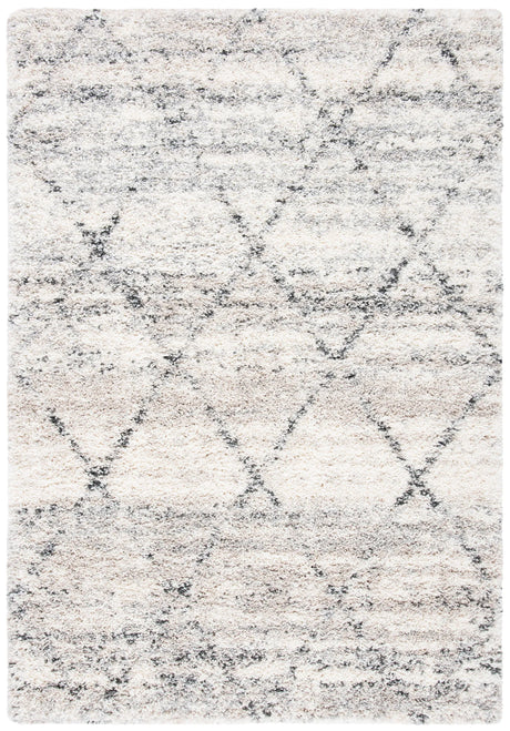 Safavieh Fontana Shag  800 4'-0" x 6'-0" Rug in Grey / Ivory