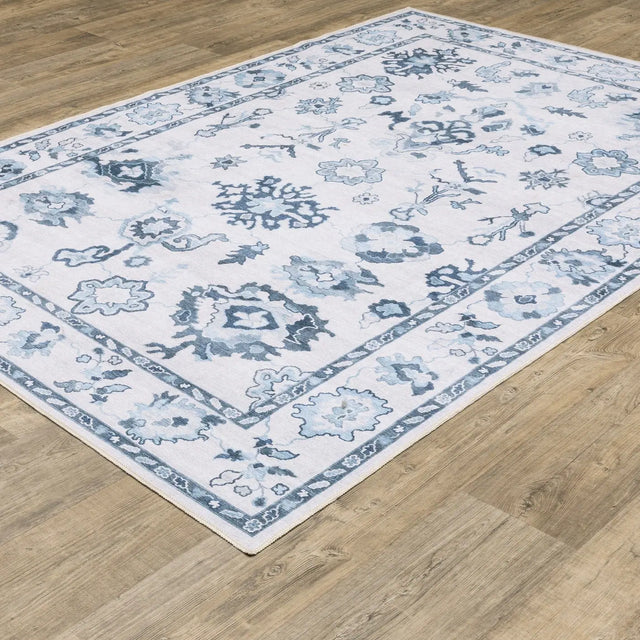 Oriental Weavers Sphinx Addison ADD02 Blue Rugs - angle detail