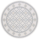 Safavieh Courtyard 6'-7" x 6'-7" Rug in Ivory / Navy Yellow
