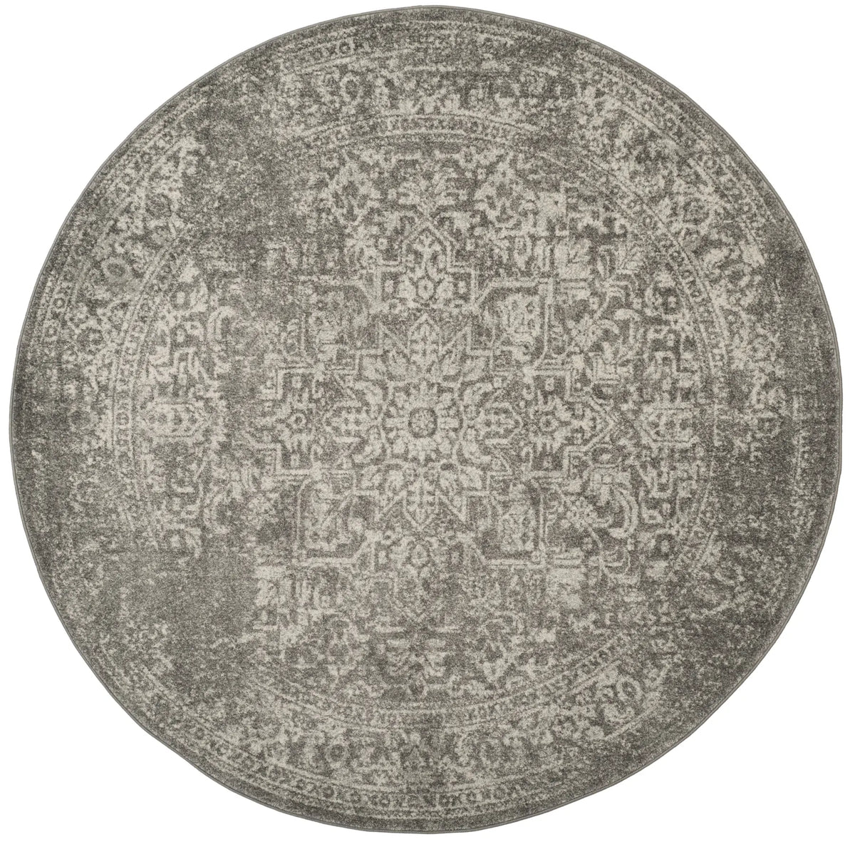 Safavieh Evoke 5'-3" x 5'-3" Rug in Silver / Ivory