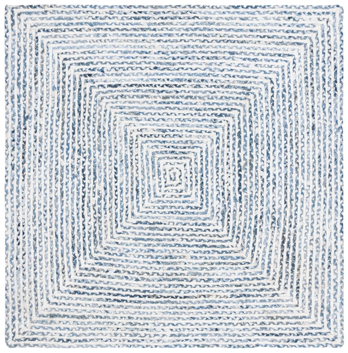 Safavieh Braided 6'-0" x 6'-0" Rug in Blue / Ivory