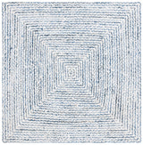 Safavieh Braided 6'-0" x 6'-0" Rug in Blue / Ivory