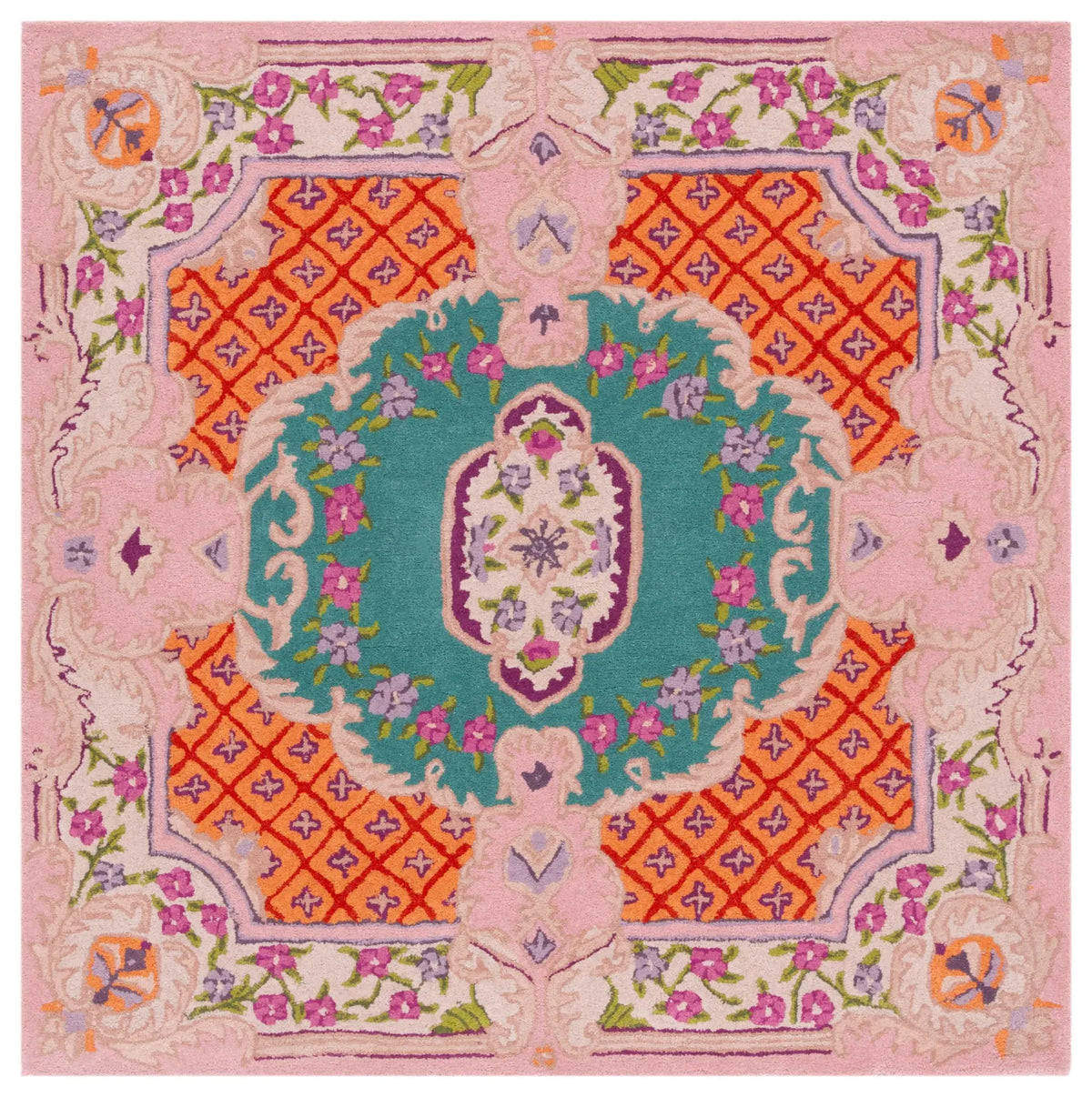 Safavieh Bellagio 5'-0" x 5'-0" Rug in Blue / Pink