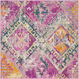 Safavieh Madison 6'-7" x 6'-7" Rug in Fuchsia / Blue