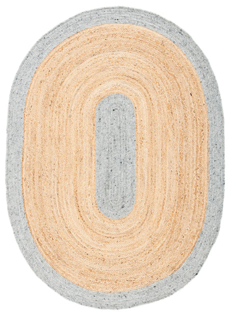 Safavieh Braided 5'-0" x 7'-0" Rug in Grey / Natural