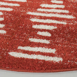 Safavieh Tulum 6'-7" x 6'-7" Rug in Rust / Ivory