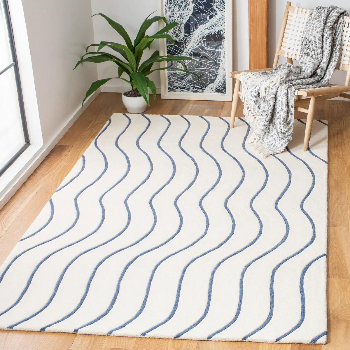 Safavieh Fifth Avenue 5'-0" x 8'-0" Rug in Ivory / Blue