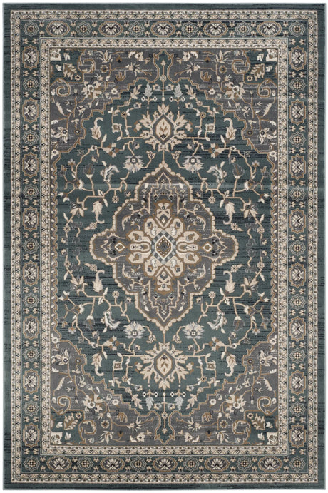 Safavieh Lyndhurst 10'-0" x 14'-0" Rug in Teal / Grey
