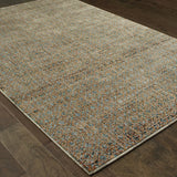Oriental Weavers Sphinx Atlas 8048B Blue/Gold Rugs - angle detail