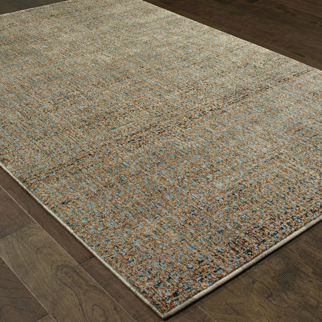 Oriental Weavers Sphinx Atlas 8048B Blue/Gold Rugs - angle detail