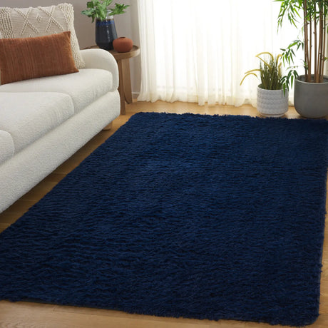 Safavieh Rainbow Shag 4'-0" x 6'-0" Rug in Navy