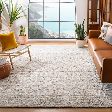 Safavieh Arizona Shag 10'-0" x 14'-0" Rug in Ivory / Beige