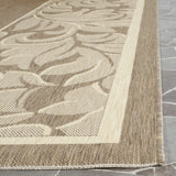 Safavieh Courtyard 8'-0" x 11'-0" Rug in Brown / Natural