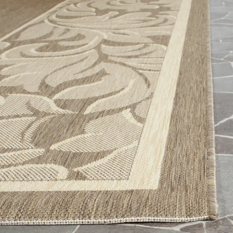 Safavieh Courtyard 8'-0" x 11'-0" Rug in Brown / Natural