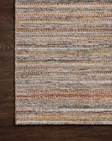 Loloi Jamie Jem-01 Natural/Multi Rug - corner on wood