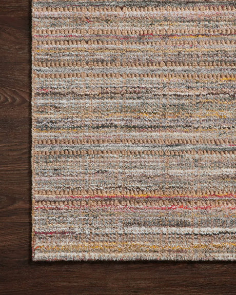 Loloi Jamie Jem-01 Natural/Multi Rug - corner on wood