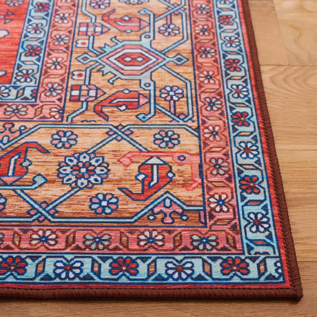 Safavieh Tucson 4'-0" x 6'-0" Rug in Rust / Navy