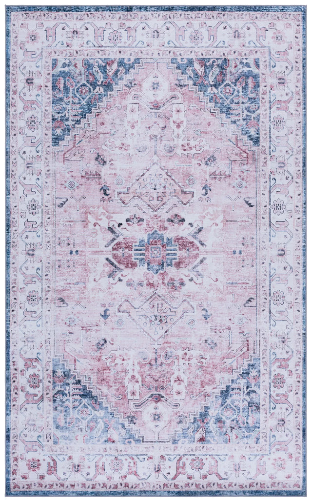 Safavieh Tucson 4'-0" x 6'-0" Rug in Light Pink / Blue