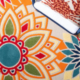 Safavieh Cabana 4'-5" x 6'-5" Rug in Ivory / Orange