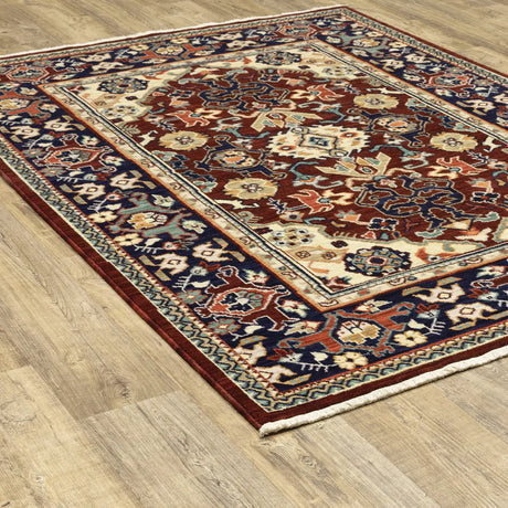 Oriental Weavers Sphinx Lilihan 2062R Red/ Blue Rugs - angle detail