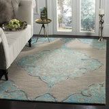 Safavieh Dip Dye 4'-0" x 6'-0" Rug in Grey / Turquoise