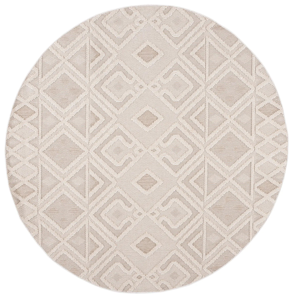 Safavieh Global 6'-7" x 6'-7" Rug in Beige / Ivory