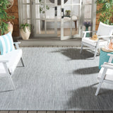 Safavieh Courtyard 10'-0" x 14'-0" Rug in Grey / Navy