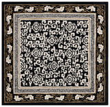 Safavieh Antiquity 6'-0" x 6'-0" Rug in Black / Ivory