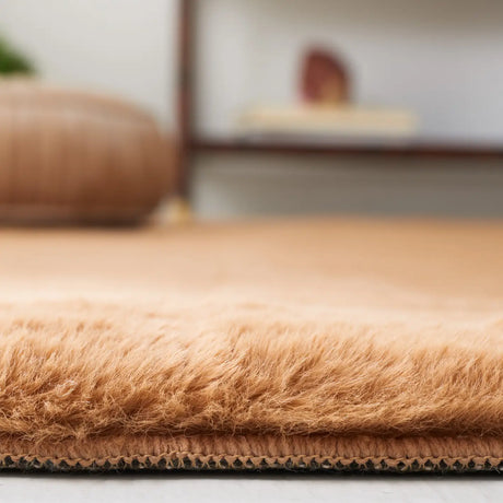 Safavieh Faux Rabbit Fur 5'-0" x 7'-0" Rug in Brown