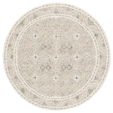 Safavieh Micro-Loop 5'-0" x 5'-0" Rug in Silver / Ivory