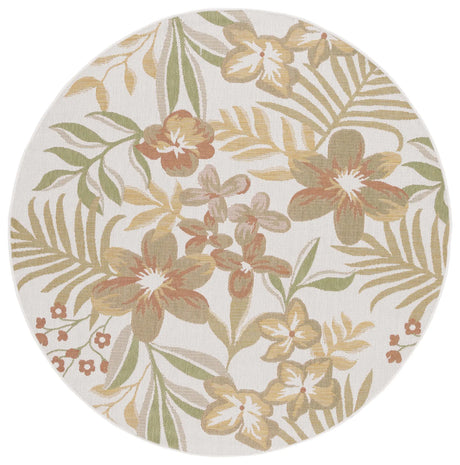 Safavieh Courtyard 6'-7" x 6'-7" Rug in Beige / Rust