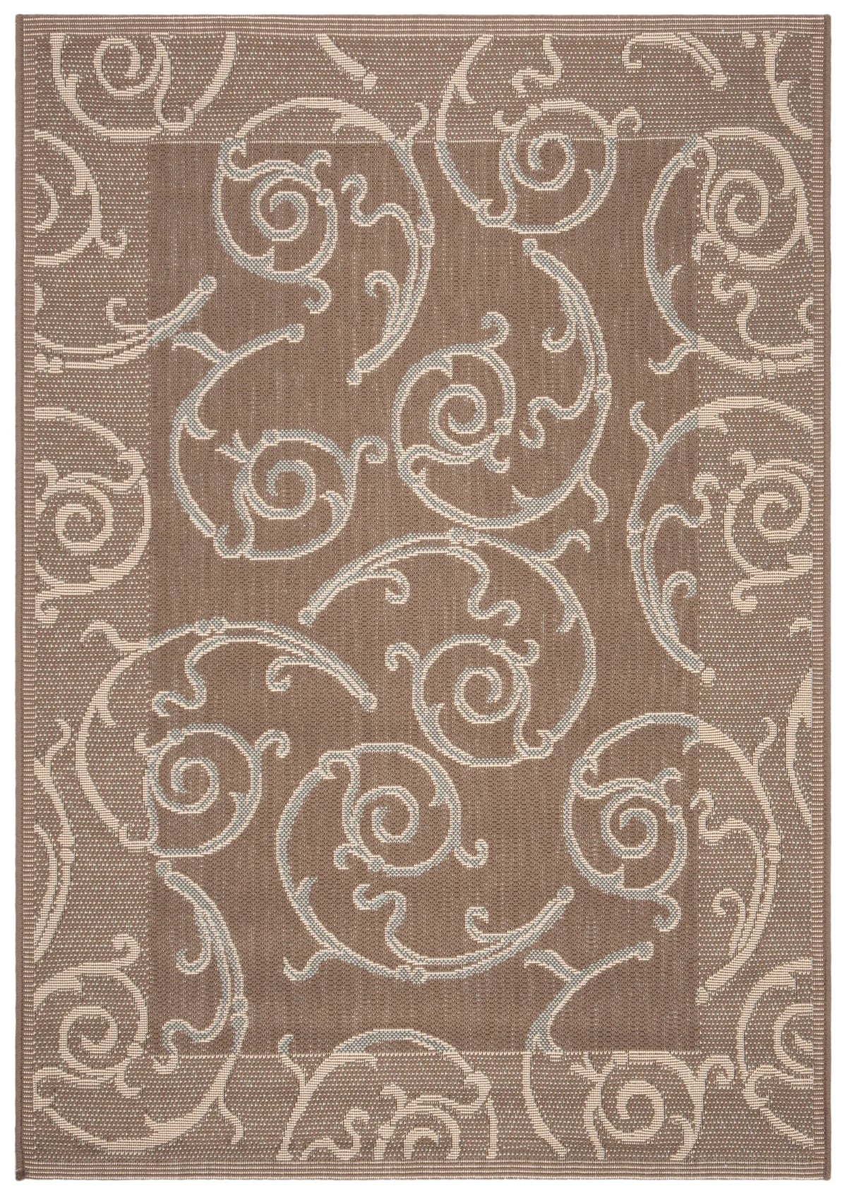 Safavieh Courtyard 4'-0" x 5'-7" Rug in Dark Beig / Beige