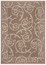 Safavieh Courtyard 4'-0" x 5'-7" Rug in Dark Beig / Beige