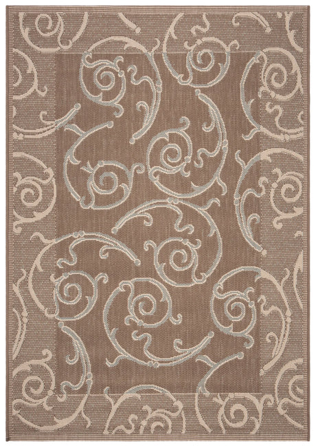 Safavieh Courtyard 4'-0" x 5'-7" Rug in Dark Beig / Beige