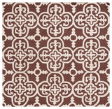 Safavieh Cambridge 6'-0" x 6'-0" Rug in Dark Brown / Ivory