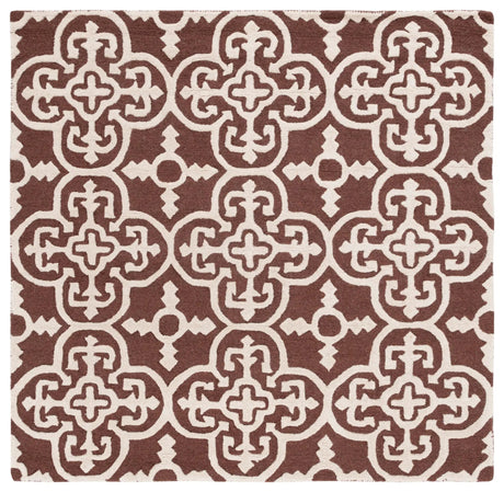 Safavieh Cambridge 6'-0" x 6'-0" Rug in Dark Brown / Ivory