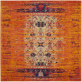 Safavieh Monaco 6'-7" x 6'-7" Rug in Orange / Multi