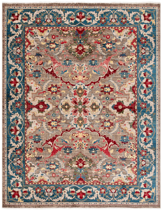Safavieh Kashan 10'-0" x 14'-0" Rug in Taupe / Blue