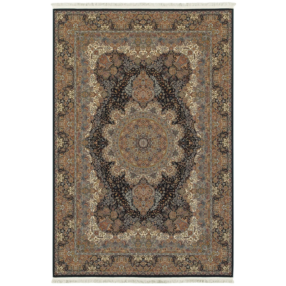 Oriental Weavers Sphinx Masterpiece 5501K Black / Multi Rugs - main flat