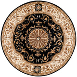 Safavieh Empire 8'-0" x 8'-0" Rug in Black / Ivory